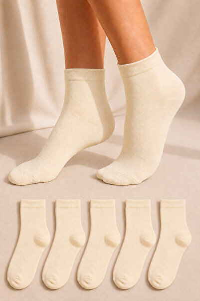 Ducks Socks Дамски екрю бамбукови изключително меки безшевни чорапи, 5 чифта,...