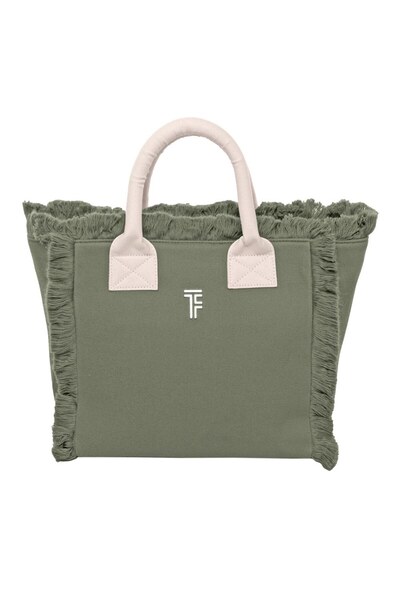 Feel & Touch Τσάντα Χειρός Καραϊβική 26x24x16εκ. Χακί - Ammos