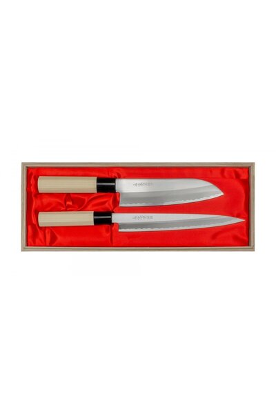 Satake Cutlery Set 2 cutite Satake Cutlery, HG8403W, Santoku/Sashimi, arginti...