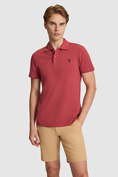 U.S. Polo Assn. Men's Cherry Basic T-Shirt 50322347-Vr223