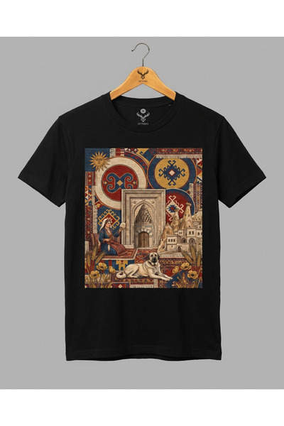 Türk Kültürel Kangal Baskılı Tişört | Türk Kültürü Temalı T-Shirt