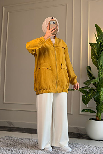 Suede Style 6539 - سترة صيفية نسائية أنيقة ومريحة من قماش فيفا مع جيب مخفي