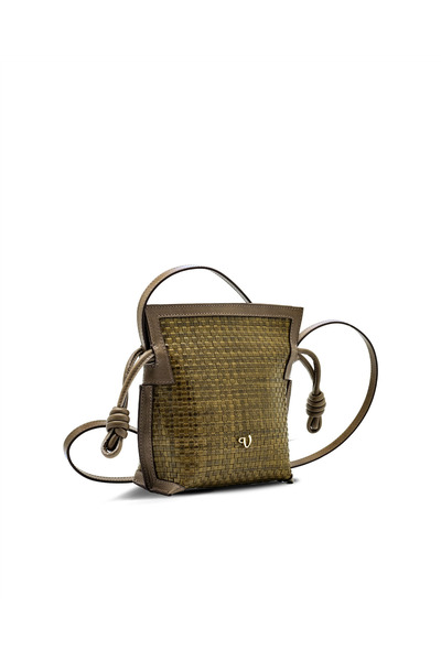 Vario Genuine Leather Knitted Women's Bag Z359 Mink Knitting (Mink Knitting)