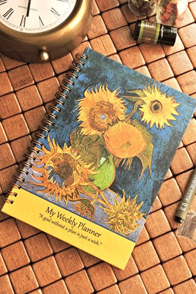 Nova Crafts Van Gogh Spiral Agenda Sunflowers Activity Perpetual Agenda / Pla...