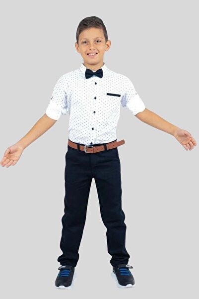 ww waka waka kids store Boy's Suit with Shirt, Trousers, Bow Tie and Straps