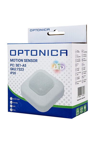 OPTONICA αισθητήρας κίνησης 7323, έως 20m, 360°, IP20, λευκός