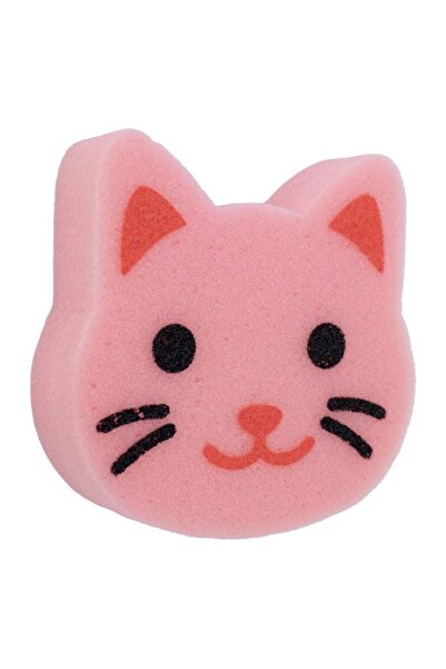 CATIANO Burete de Baie Roz cu Model Pisica pentru Copii 12x3x12cm