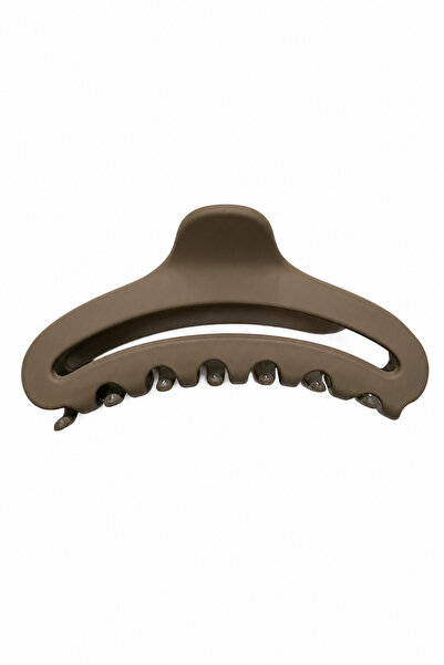 Jack Ferrero Matte Brown Oversized Claw Hair Clip for Women Daily Elegance