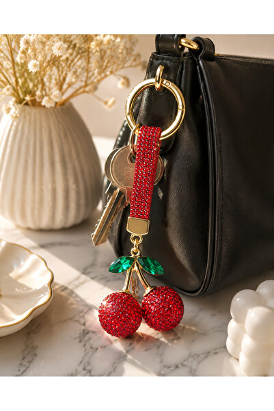 DKY Cherry Stone Sparkling Women's Bag Accessory Bag Charm
