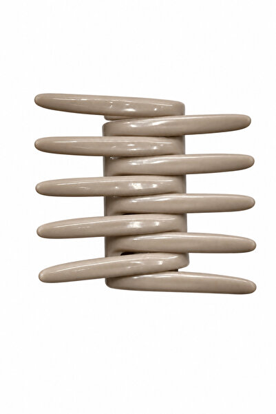 Jack Ferrero Stylish and Modern Wavy Design Light Beige Hair Clip for Women