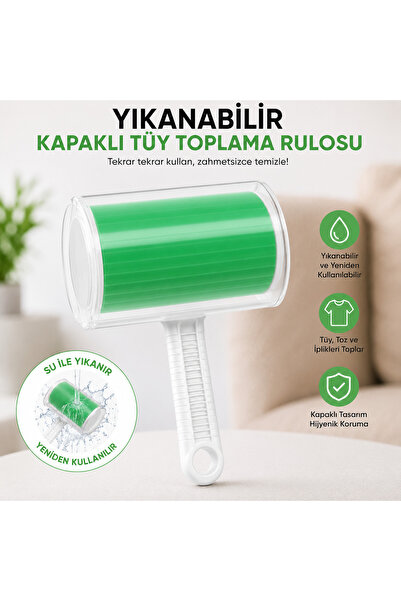 Genel Markalar Yıkanabilir Kapaklı Tüy Toplama Rulosu