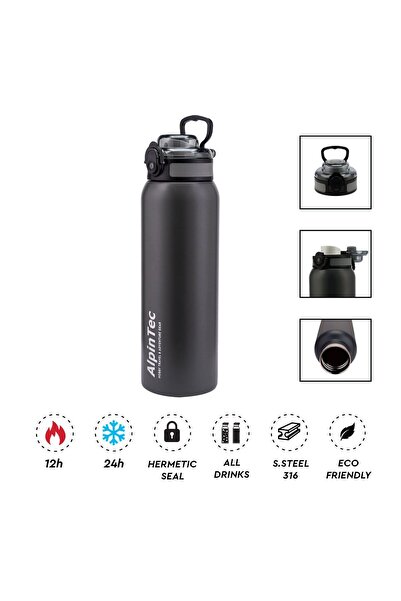 ALPINPRO AlpinTec Θερμός 1000ml Wayfarer 316/304 Γκρι (TH-1000GY)