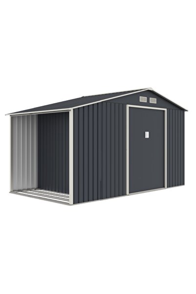MESTERINO Casuta / magazie de gradina premium metalica, Luke B Gri/Bej, dimen...