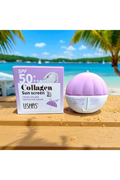 Ushas Cremă de Protecție Solară cu Colagen SPF 50++ – HA544 – 12 Bucăți/Set
