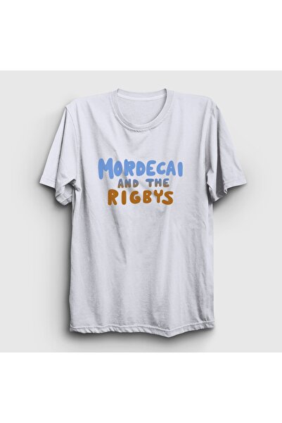 Presmono Unisex White Mordecai and the Rigbys Regular Show T-Shirt 613772Tt