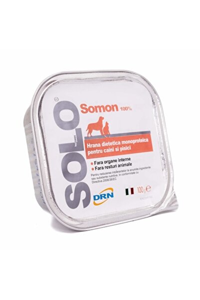 Solo Hrană pentru câini, Solo, conservă monoproteică, carne de somon 100 g