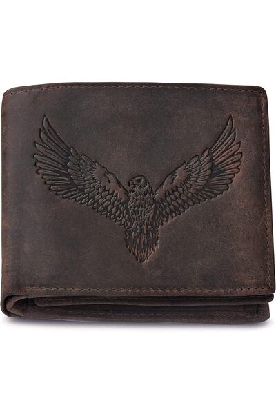 Urban Forest Zeus Vintage Brown Leather Bi-Fold Wallet for Men, 6 Card Slot