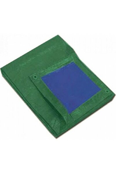 KRAUSMANN 140BG Μουσαμάς με Κρίκους 10 × 12m 140gr/τμ Μπλε-Πράσινο