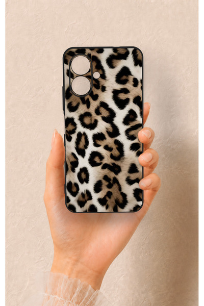 Vip Case Tecno Spark Go 2 Uyumlu Leopar Derisi Desenli Silikon Kılıf