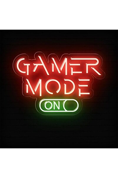 NEON TABELACIM GAMER MODE ON Yazılı ve Şekilli Neon Tabela