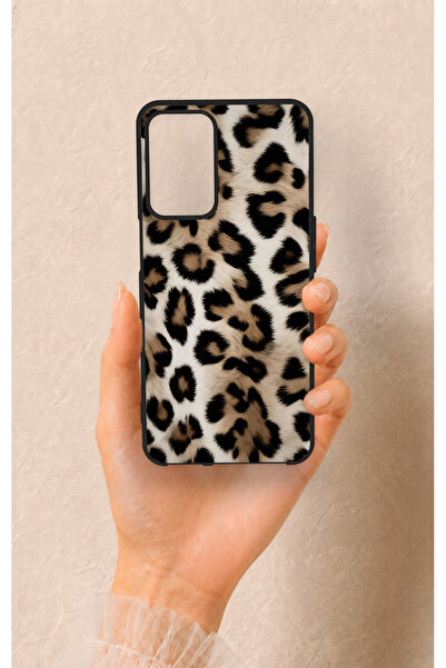 Vip Case Oppo A16 Uyumlu Leopar Derisi Desenli Silikon Kılıf