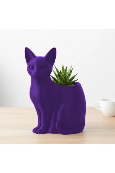 OEM Ghiveci decorativ animalut, model felina, imprimat 3D