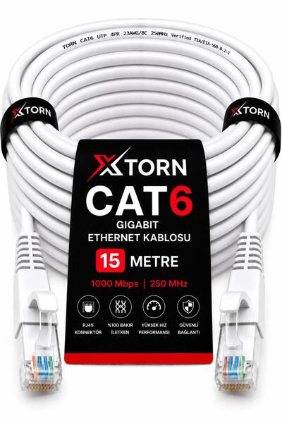 torn Cat6 Ethernet Cable 15 Meters Rj45 Lan Internet Modem Router Computer Cable