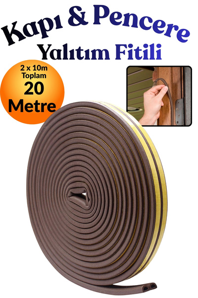 KAYRA LEATHER CRAFT Brown 10 X 2= 20 Meters Self-Adhesive Door Window Tape Wi...