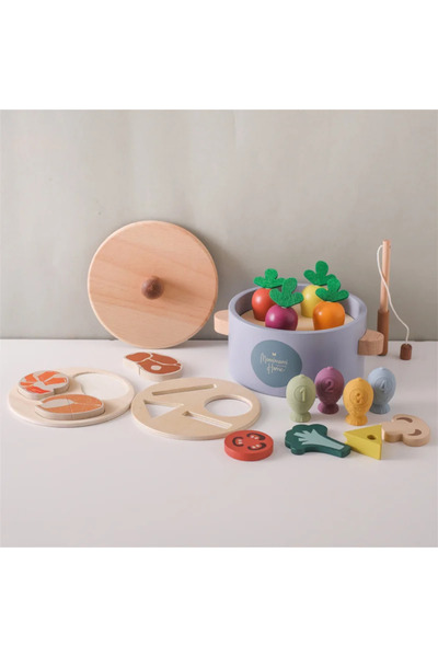 Generic Unisex Eco-Friendly Wooden Afternoon Tea Set Pretend Play Kitchen Toy...