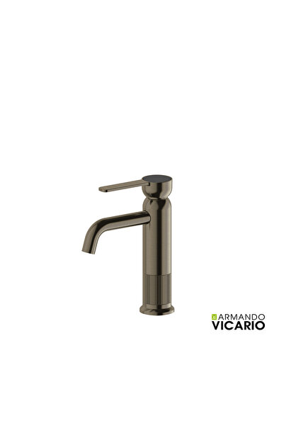 ARMANDO VICARIO LUMIERE Μπαταρία νιπτήρος με βαλβίδα clic-clac Black Brushed