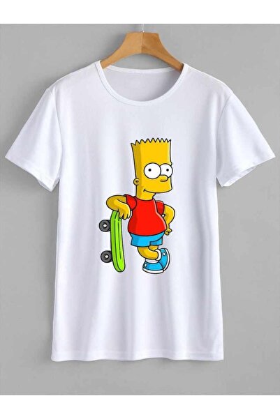 SVART WEAR Bart Simpson Printed Crew Neck 100% Cotton Short Sleeve Kids and T...