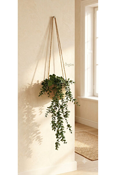 ÖRGÜM Saksılık Dekoratif Çiçeklik 13x13 cm BİTKİ DAHİL DEĞİLDİR SADECE SEPET ...