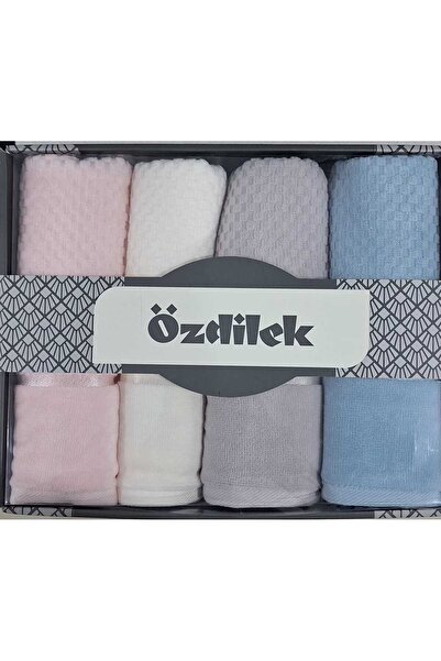 Özdilek Bright Colorful Boxed 4-Piece Towel Set 50*90cm Hand-Face Towels
