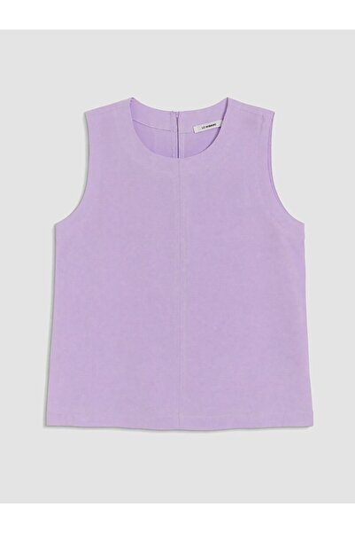 LC Waikiki Lcwaikiki Curve Lilac Plus Size Modal Blended Blouse