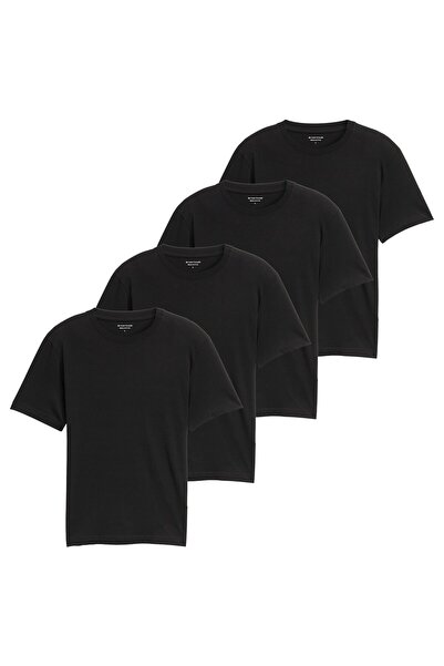 Tom Tailor Herren T-Shirt, 4er-Pack - Rundhals-Shirt, Regular Fit, Baumwolle