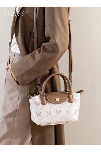 ROAISS Women Stylish Handbag with Top Handle and Butterfly Pattern, Large Cap...