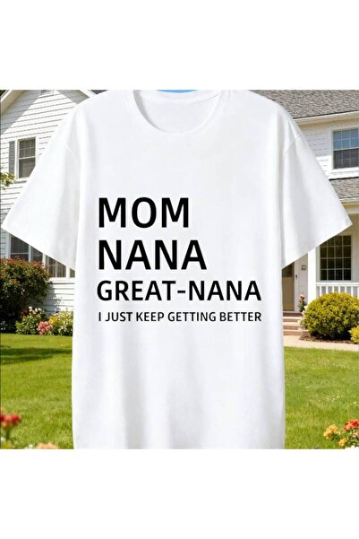 17 seramik تي شيرت بتصميم جرافيك مرح بطبعة 'Black Mom Great Nana I Just Keep ...