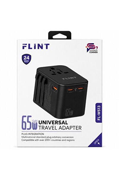 FLINT FL-W513 65W Universal Travel Wall Charger - High-Speed Power Adapter fo...
