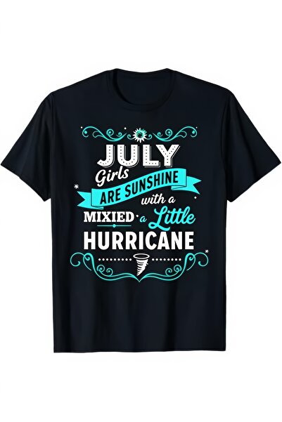 BASEPULSE T-Shirt for Women Featuring The Phrase 'July Girls Are Sunshine Mix...