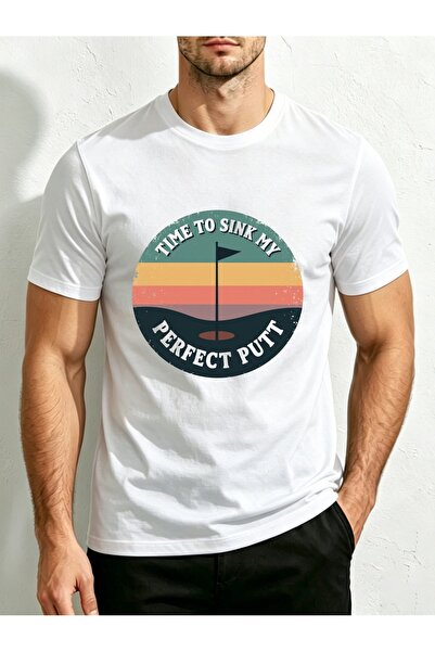 212Wear Retro Vintage Style, Men'S T-Shirt, Time to Sink My Perfect Putt Golf...