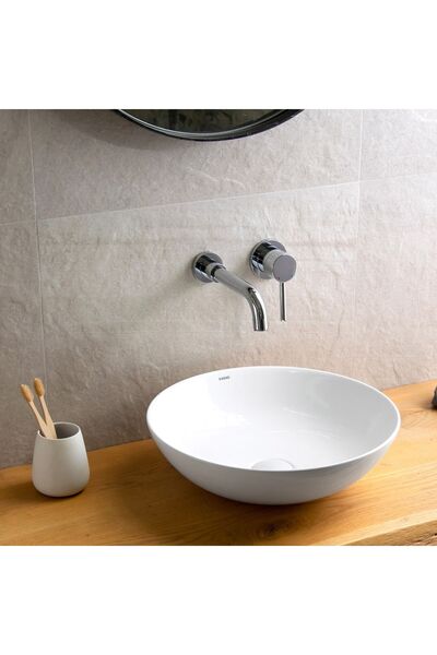Karag LT3004 Επικαθήμενος Νιπτήρας Πορσελάνης 41.5x41.5x13cm Λευκός