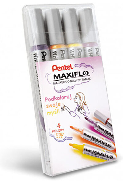 Pentel Markere pentru tablă Maxiflo Mwl5s 4 culori