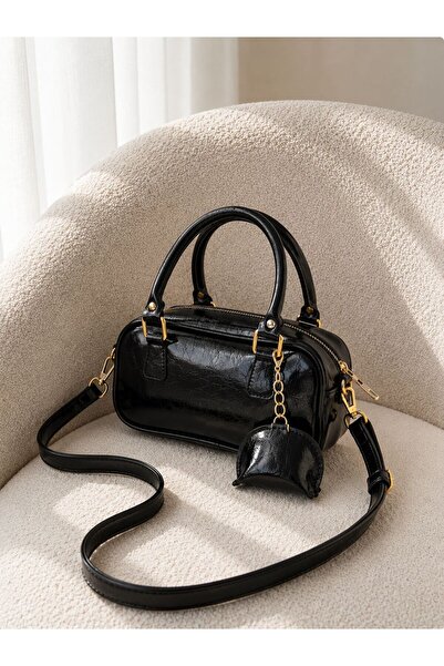 Moda Sekiz Women's Patent Leather Mini Size 24X14 cm Crossbody Shoulder Bag
