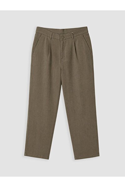 LC Waikiki Lcw Vision Khaki Regular Fit Linen Blend Men's Trousers