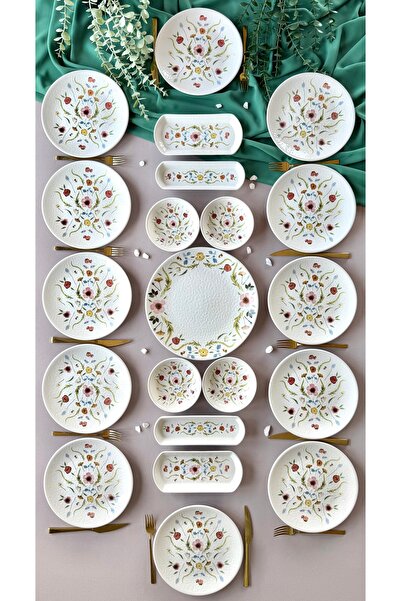 Yiğit Seramik Züccaciye Serenat Model 12 Kişilik 21 Parça Modern Kahvaltı/Bru...