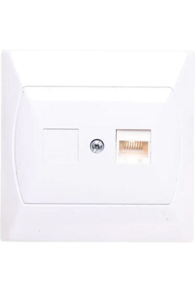 OSPEL Priză PC simplă RJ45 Cat.5e Forex Accent Alb Gpk-1a F 00