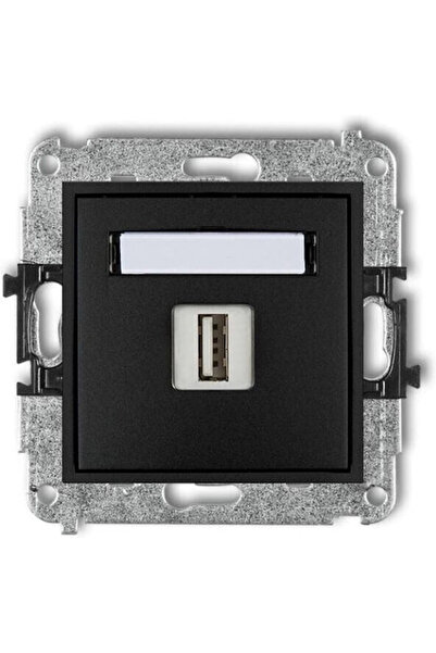 KARLIK Priză de perete cu 1 port USB, negru
