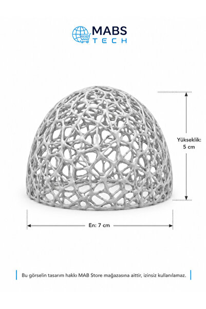 Mabs Tech Akvaryum Balık Yavruluğu - Yavru Lepistes Evi | Karides Yavrusu Saklanma Mağarası - Gri (3D PLA Baskı)