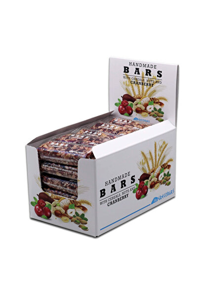GRECOBARS Μπάρα δημητριακών κράνμπερι 30 x 60γρ