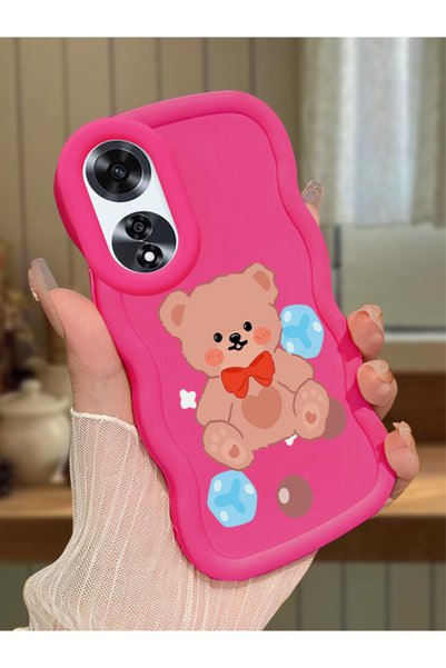 Hontinga Oppo A60 Compatible Case Camera Protector Red Silicone Couple Phone ...